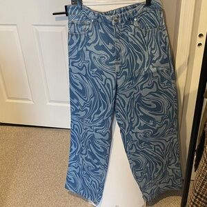 H&M Divided Blue Patterned Jeans